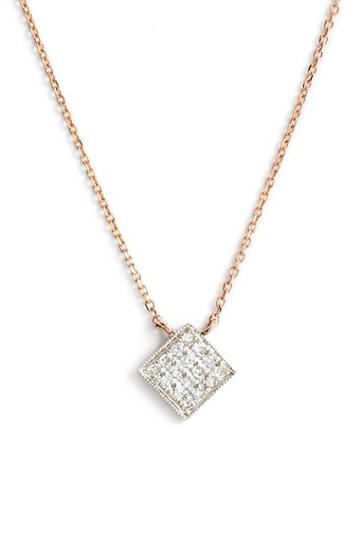 Women's Dana Rebecca Designs 'lisa Michelle' Diamond Pave Square Pendant Necklace (nordstrom Exclusive)