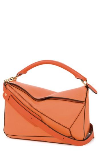 Loewe Puzzle Calfskin Leather Bag - Orange