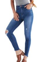 Women's Madewell Drop Step Hem Curvy High Waist Skinny Jeans - Blue