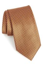 Men's Brioni Dot Silk Tie, Size - Orange