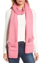 Women's Kate Spade New York Half Bow Muffler, Size - Pink