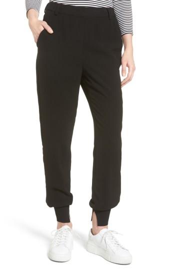 Women's Kendall + Kylie High Waist Jogger Pants - Black