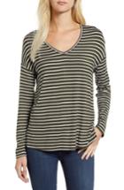 Women's Gibson V-neck Stripe Top - Ivory