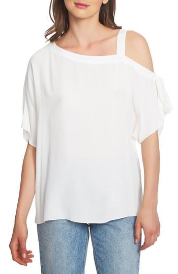 Women's 1.state One-shoulder Tie Sleeve Top - Ivory