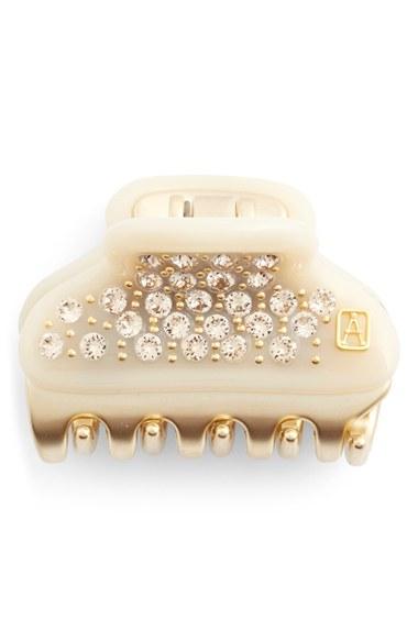 Alexandre De Paris 'small Vendome' Hair Clip, Size - Ivory