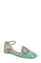 Women's Agl Ornament Ankle Strap Flat Us / 35eu - Blue/green