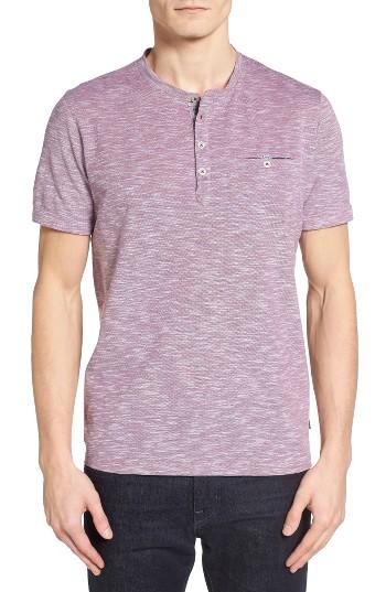 Men's Ted Baker London Rocher Slub Jersey Henley (s) - Purple
