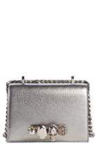 Alexander Mcqueen Small Metallic Leather Crossbody Bag - Metallic