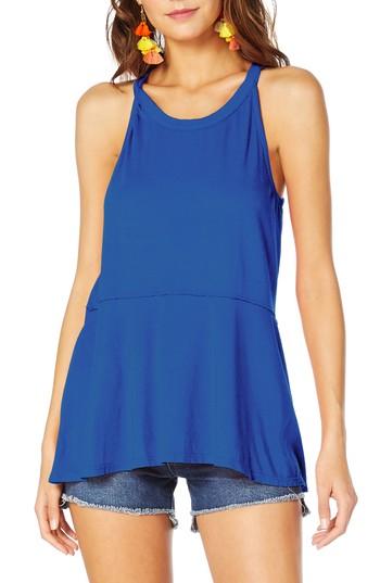 Women's Michael Stars Trapeze Tank, Size - Blue