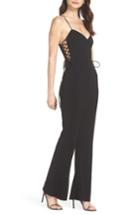 Women's Fame And Partners Tania Lace-up Jumpsuit - Black