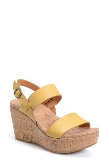 Women's Kork-ease 'austin' Slingback Wedge Sandal M - Yellow