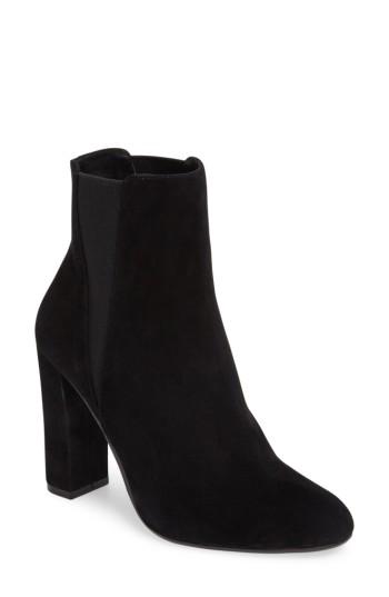 Women's Steve Madden Effect Block Heel Bootie .5 M - Black