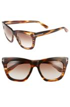 Women's Tom Ford 'celina' 55mm Sunglasses - Brown/ Gradient Brown Lens