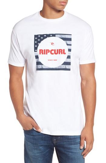 Men's Rip Curl Born In The Usa Logo Graphic T-shirt, Size - White