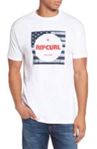 Men's Rip Curl Born In The Usa Logo Graphic T-shirt, Size - White