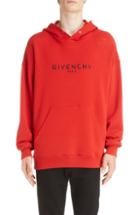Men's Givenchy Logo Hoodie - Red