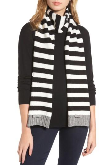 Women's Kate Spade New York Bold Stripe Muffler, Size - Ivory