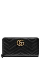 Women's Gucci Gg Marmont Matelasse Leather Zip-around Wallet -