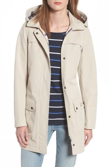 Women's Barbour Almanac Hooded Jacket Us / 14 Uk - Beige