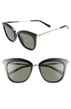 Women's Le Specs Caliente 53mm Cat Eye Sunglasses - Black/ Gold