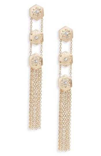 Women's Treasure & Bond Crystal Fringe Linear Drop Earrings
