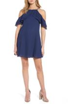 Women's Dee Elly Ruffle Cold Shoulder Dress - Blue