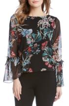 Women's Karen Kane Tie Sleeve Blouse - Purple