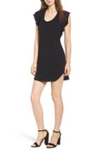 Women's Pam & Gela Flutter Sleeve T-shirt Dress, Size - Black