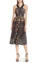 Women's Needle & Thread Patchwork Embroidered Bow Front Dress - Grey