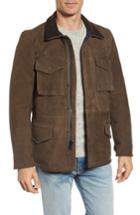 Men's Schott Nyc Suede M-51 Field Coat, Size - Green
