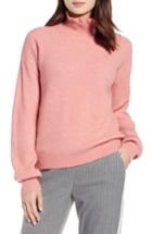 Women's Halogen Ruffle Neck Sweater - Pink