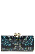 Women's Ted Baker London Kerren - Unity Flag Bobble Leather Matinee Wallet - Black