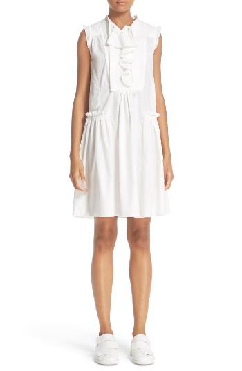 Women's Moncler Abito Ruffle Cotton Dress