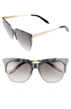 Women's Victoria Beckham Layered Combination 57mm Square Sunglasses - Green Marble
