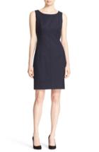 Women's Milly Sleeveless Wool Gabardine Side Zip Sheath Dress