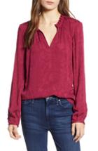 Women's Karen Kane Embroidered Roll Tab Shirt
