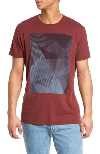 Men's Vestige Line Matrix Graphic T-shirt - Burgundy
