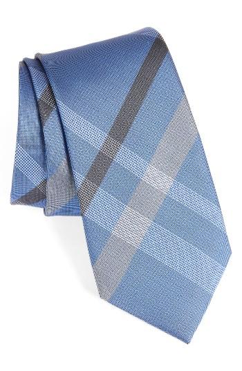 Men's Calibrate Veil Plaid Silk Tie