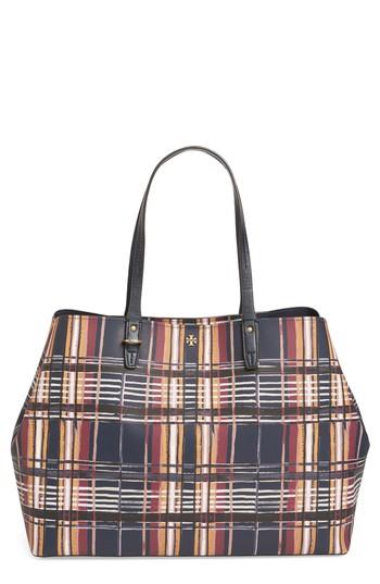 Tory Burch Kerrington Square Coated Canvas Tote -