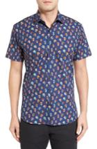Men's Jared Lang Trim Fit Skull Print Sport Shirt