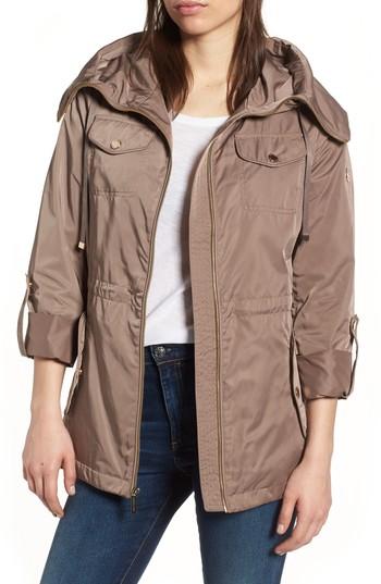 Women's Michael Michael Kors Hooded Anorak - Beige