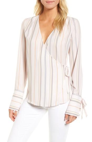 Women's Trouve Wrap Top, Size - Grey