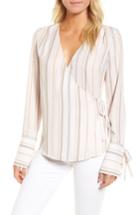 Women's Trouve Wrap Top, Size - Grey