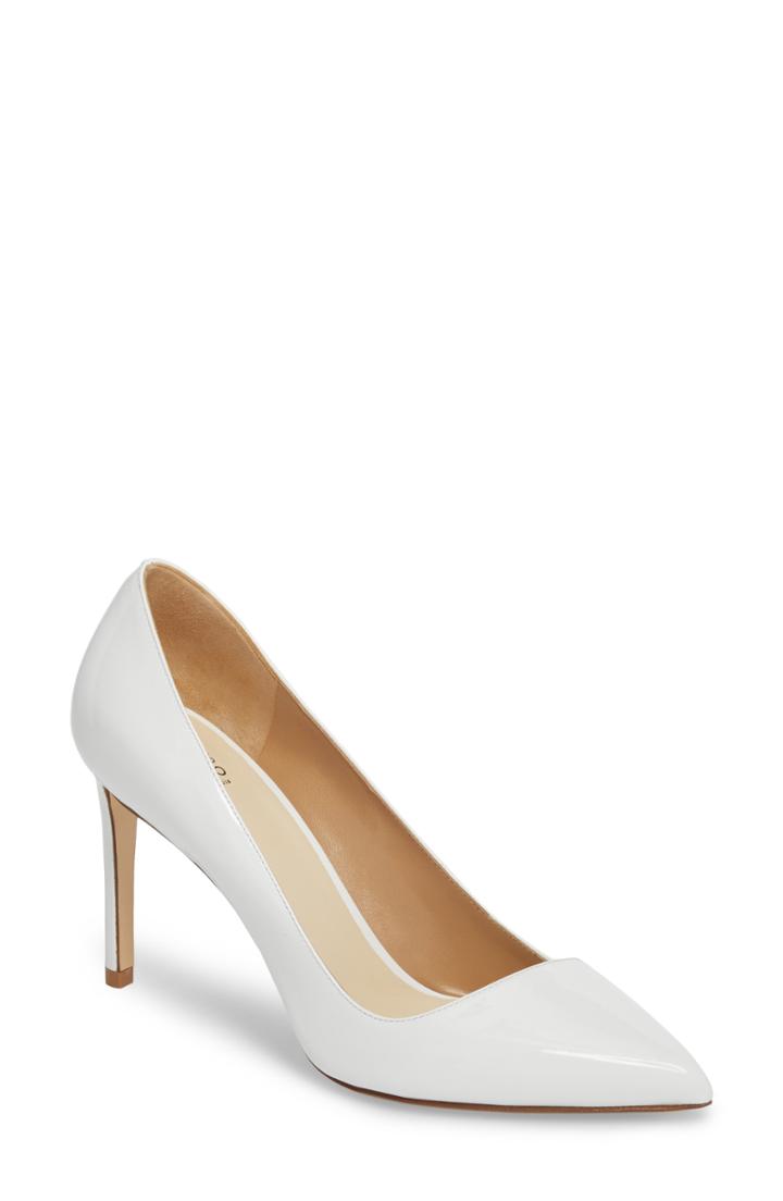 Women's Francesco Russo Asymmetrical Pump .5us / 37.5eu - White