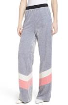 Women's Juicy Couture Colorblock Velour Wide Leg Pants - Grey