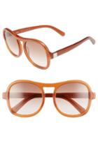 Women's Chloe Marlow 56mm Gradient Lens Sunglasses - Caramel