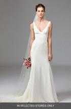 Women's Watters Leona Sleeveless Silk Gown, Size In Store Only - White