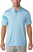 Men's Adidas Regular Fit 3-stripes Golf Polo, Size - Blue