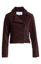 Women's Cupcakes And Cashmere Chenille Crop Moto Jacket