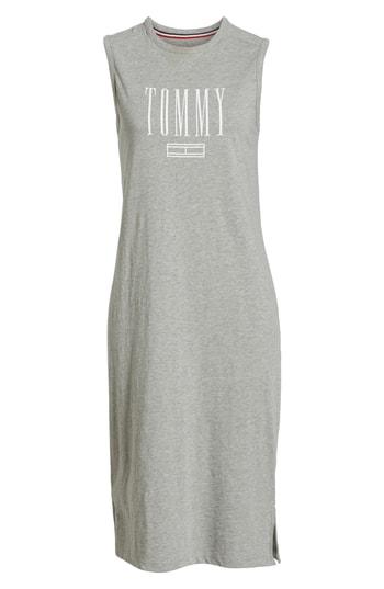 Women's Tommy Jeans Tjw Logo Midi Tank Dress - Grey